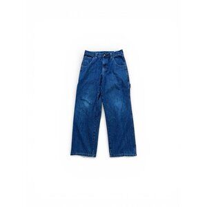 Lee Authentic Carpenter Jeans 28x27 Dark Wash Utility Pocket 100% Cotton
